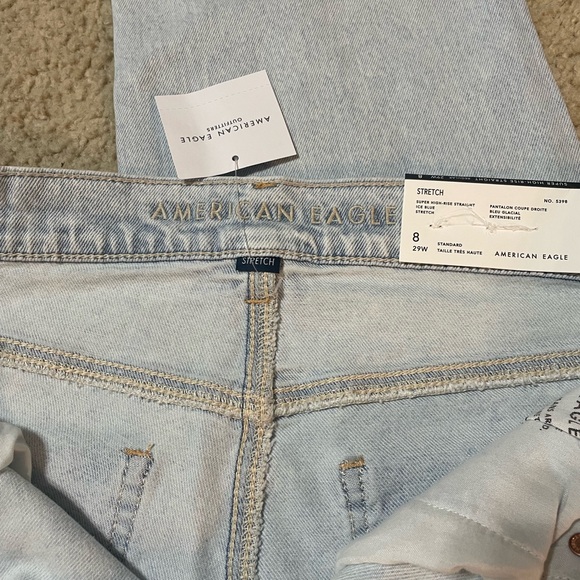 Super high rise straight ice blue American Eagle - Picture 5 of 5